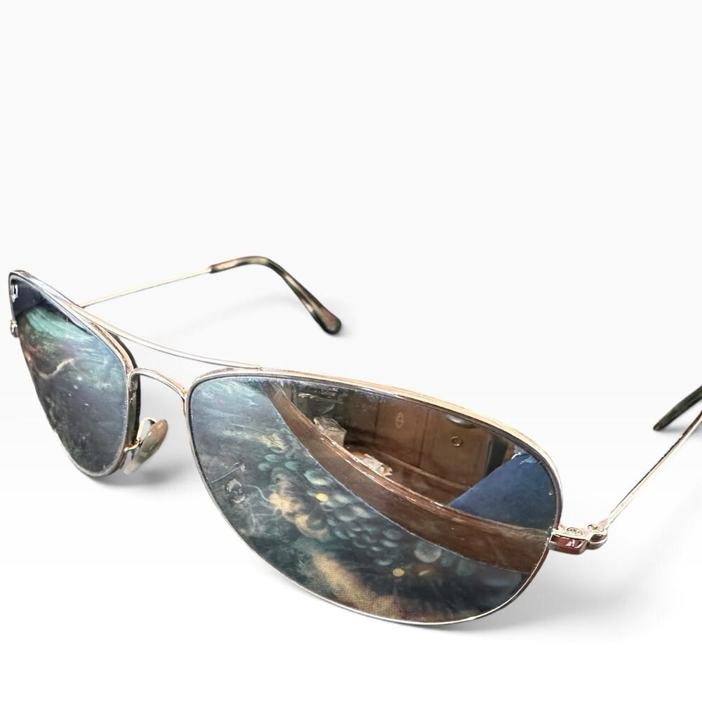 Ray-Ban Aviator Sunglasses Men's Silver Brown Prescription Top Gun style - Picture 3 of 8
